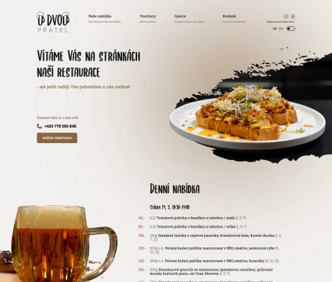 Restaurace U Dvou Přátel - Homepage