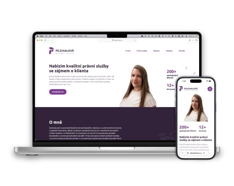 Screenshot projektu Advokátní kancelář Pejchalová