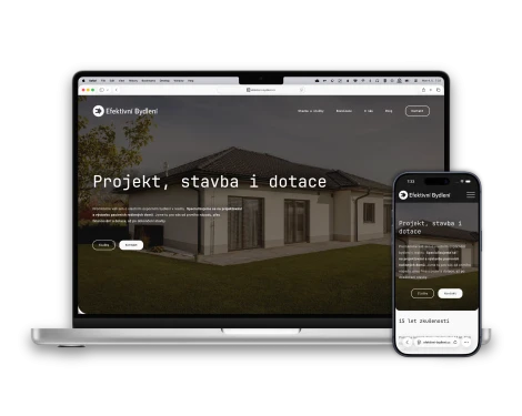 Screenshot projektu Efektivní Bydlení
